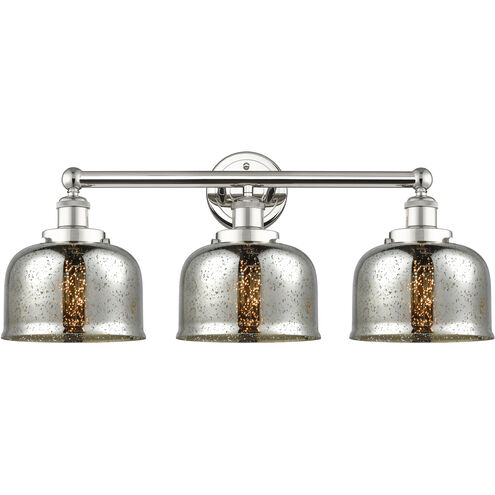 Bell 3 Light 24.5 inch Polished Nickel Bath Vanity Light Wall Light in Silver Plated Mercury