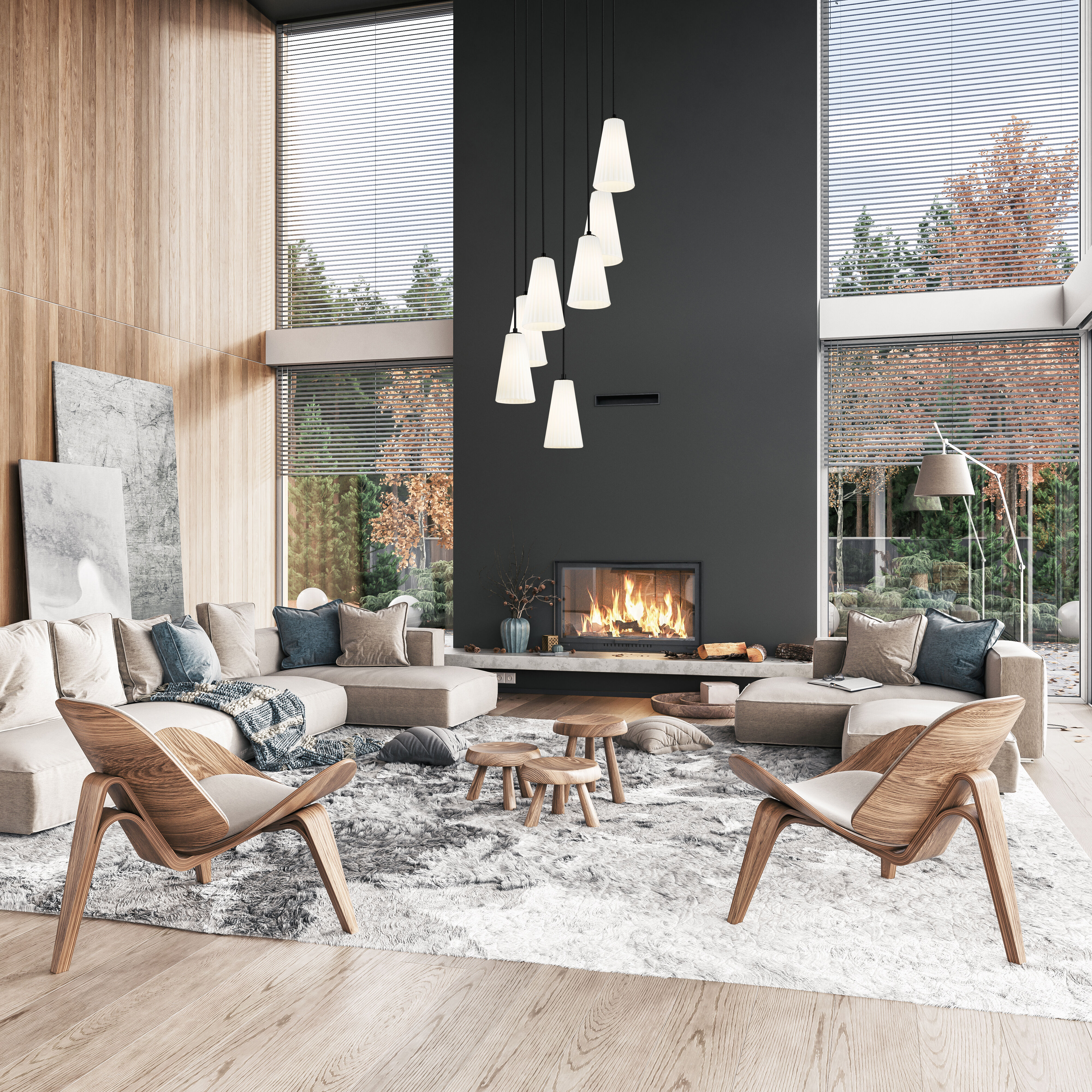 Farrell 7 Light 18 inch Modern Gold Chandelier Ceiling Light