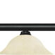 Riviera 3 Light 59 inch Matte Black Billiard Ceiling Light in 17.95, Golden Mottle Glass
