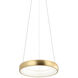 Maverick LED 16 inch Brushed Gold Pendant Ceiling Light