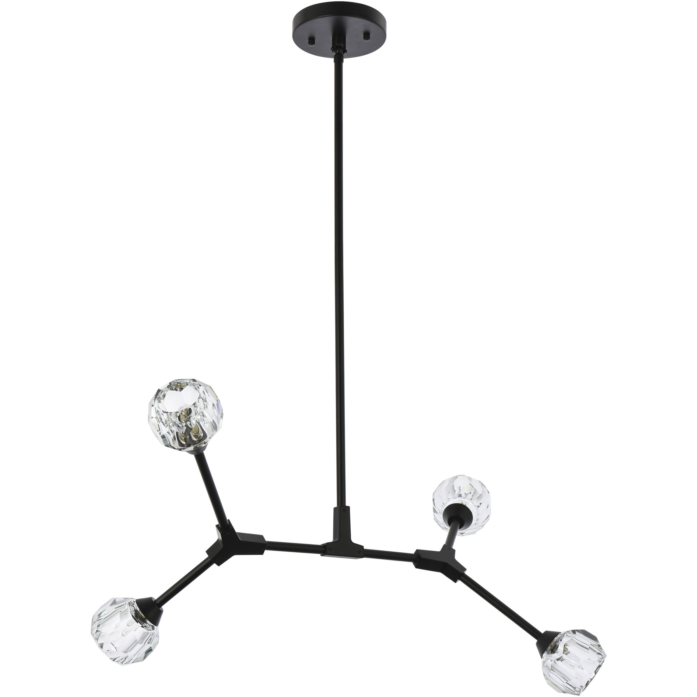 Zayne 4 Light 29 inch Black Pendant Ceiling Light