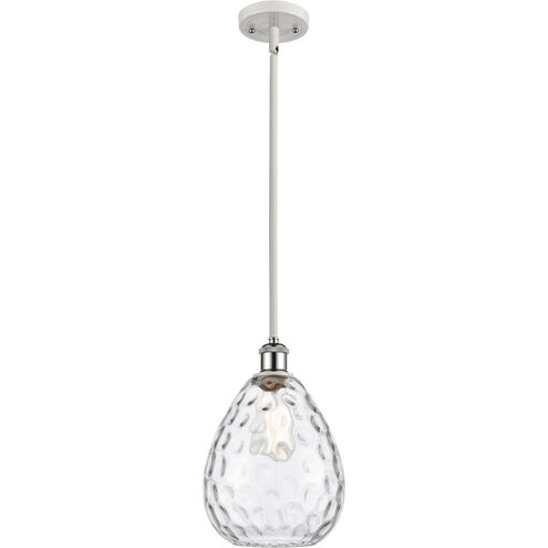 Ballston Large Waverly 1 Light 8 inch White and Polished Chrome Pendant Ceiling Light, Ballston