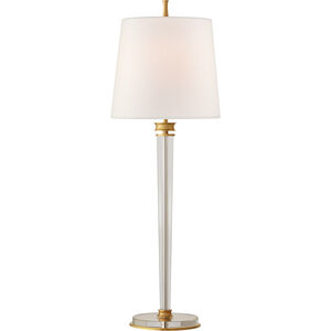 Thomas O'Brien Lyra 35.75 inch 75.00 watt Hand-Rubbed Antique Brass and Crystal Buffet Lamp Portable Light