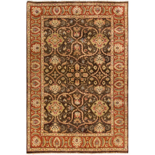 Timeless 102 X 66 inch Camel, Dark Brown, Aqua Rug