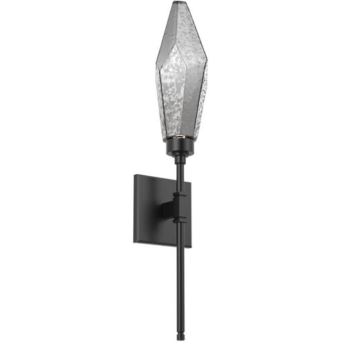 Rock Crystal LED 4.5 inch Matte Black ADA Indoor Sconce Wall Light, Belvedere