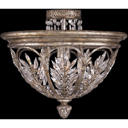 Winter Palace 3 Light 18 inch Silver Semi-Flush Mount Ceiling Light in Crystal