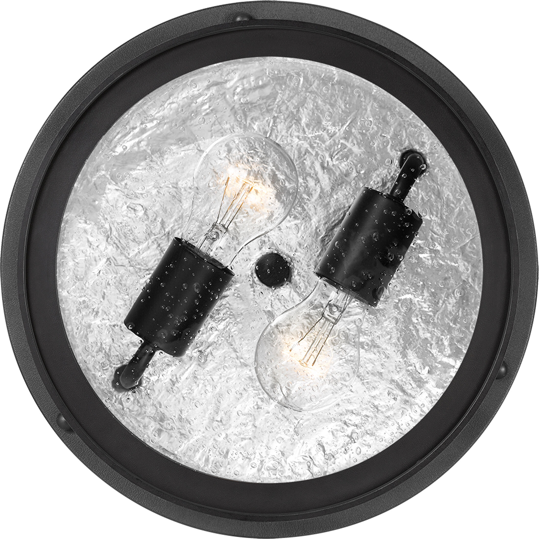 Marblehead 2 Light 13 inch Mystic Black Outdoor Flush Mount