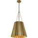Alora Mood Plisse Pendant Ceiling Light in Aged Gold