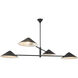 Alora Mood Ashford 4 Light 57.5 inch Matte Black Chandelier Ceiling Light