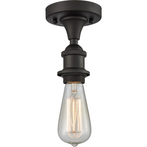 Ballston Bare Bulb 1 Light 5 inch Oil Rubbed Bronze Semi-Flush Mount Ceiling Light, Ballston