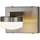Fusion Wall Sconce Wall Light in Brushed Nickel, Puck Family