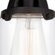 Nouveau 2 Dover LED 5 inch Matte Black Mini Pendant Ceiling Light in Clear Glass
