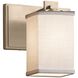 Textile LED 7 inch Brushed Brass Wall Sconce Wall Light