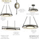 Tribeca LED 28 inch Smoked Iron And Soft Brass Pendant Ceiling Light