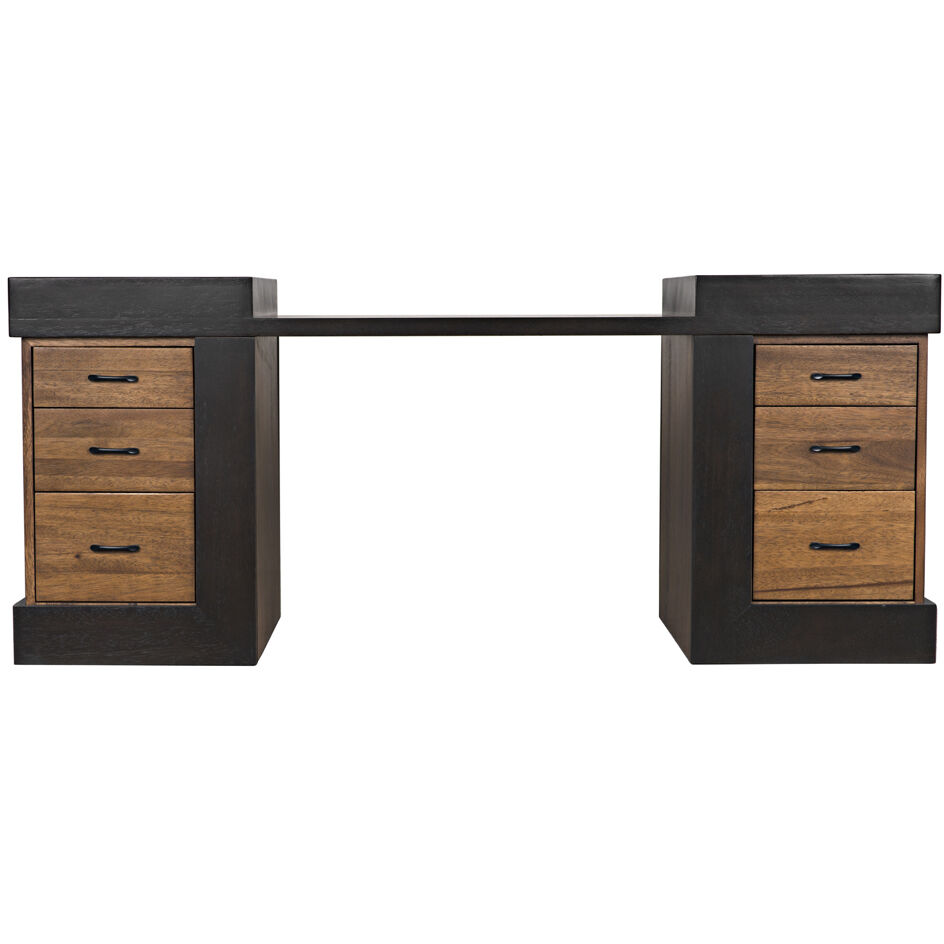 Bentley 76 X 29 inch Dark Walnut and Ebony Walnut Desk