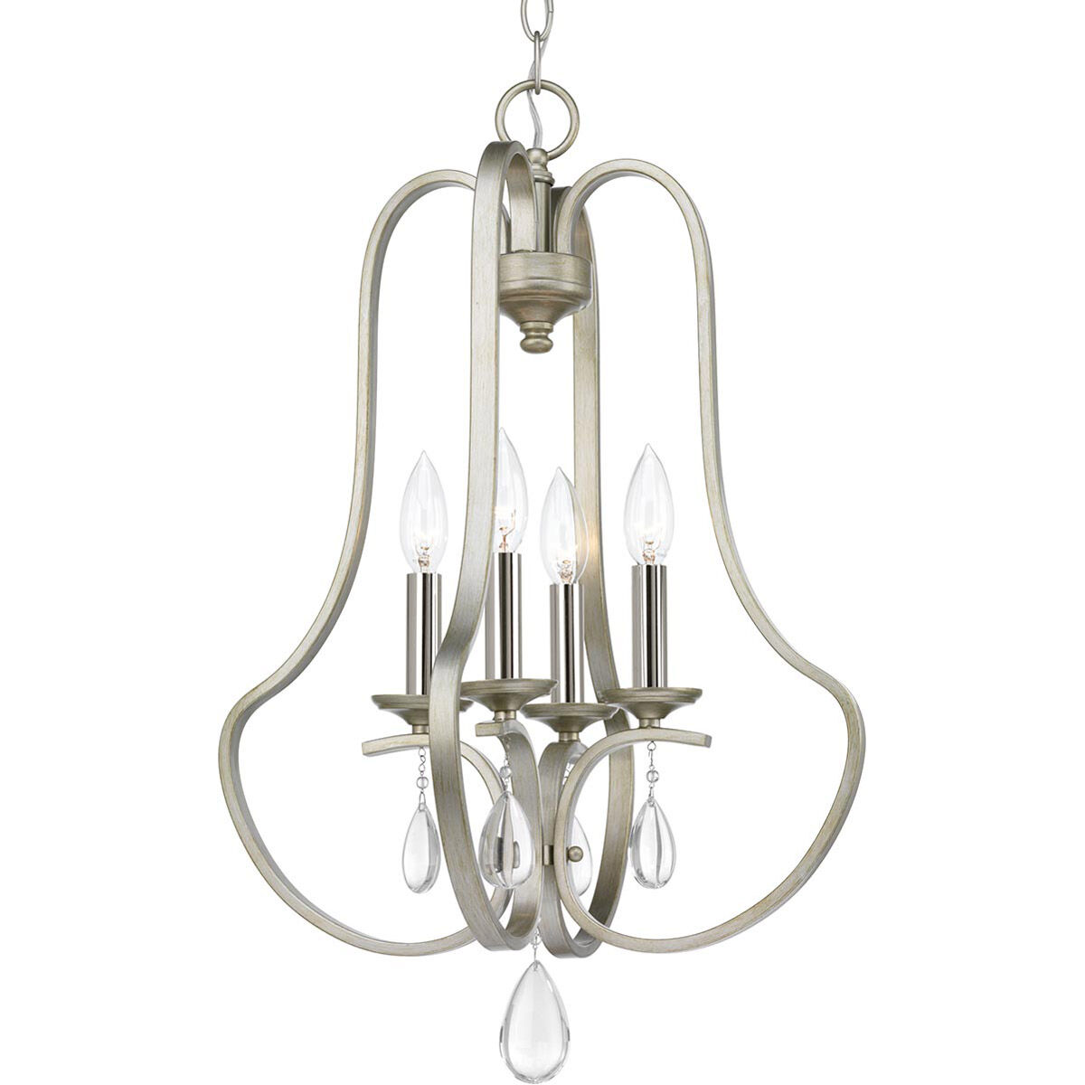 Kenley 4 Light 16 inch Silver Ridge Foyer Pendant Ceiling Light