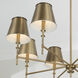 Whitney 8 Light 41 inch Aged Brass Chandelier Ceiling Light