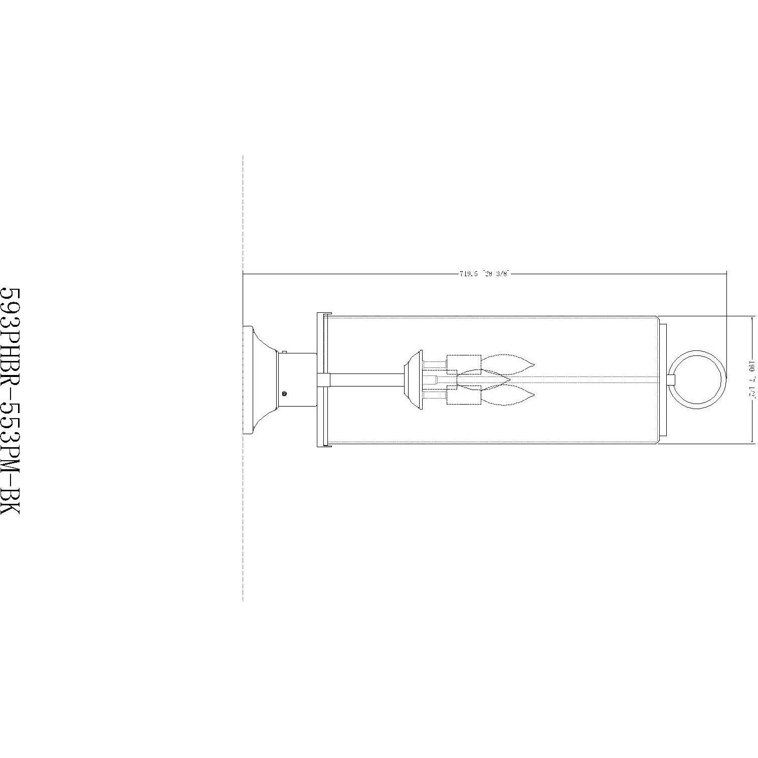 Sana 3 Light 28.5 inch Black Outdoor Pier Mounted Fixture