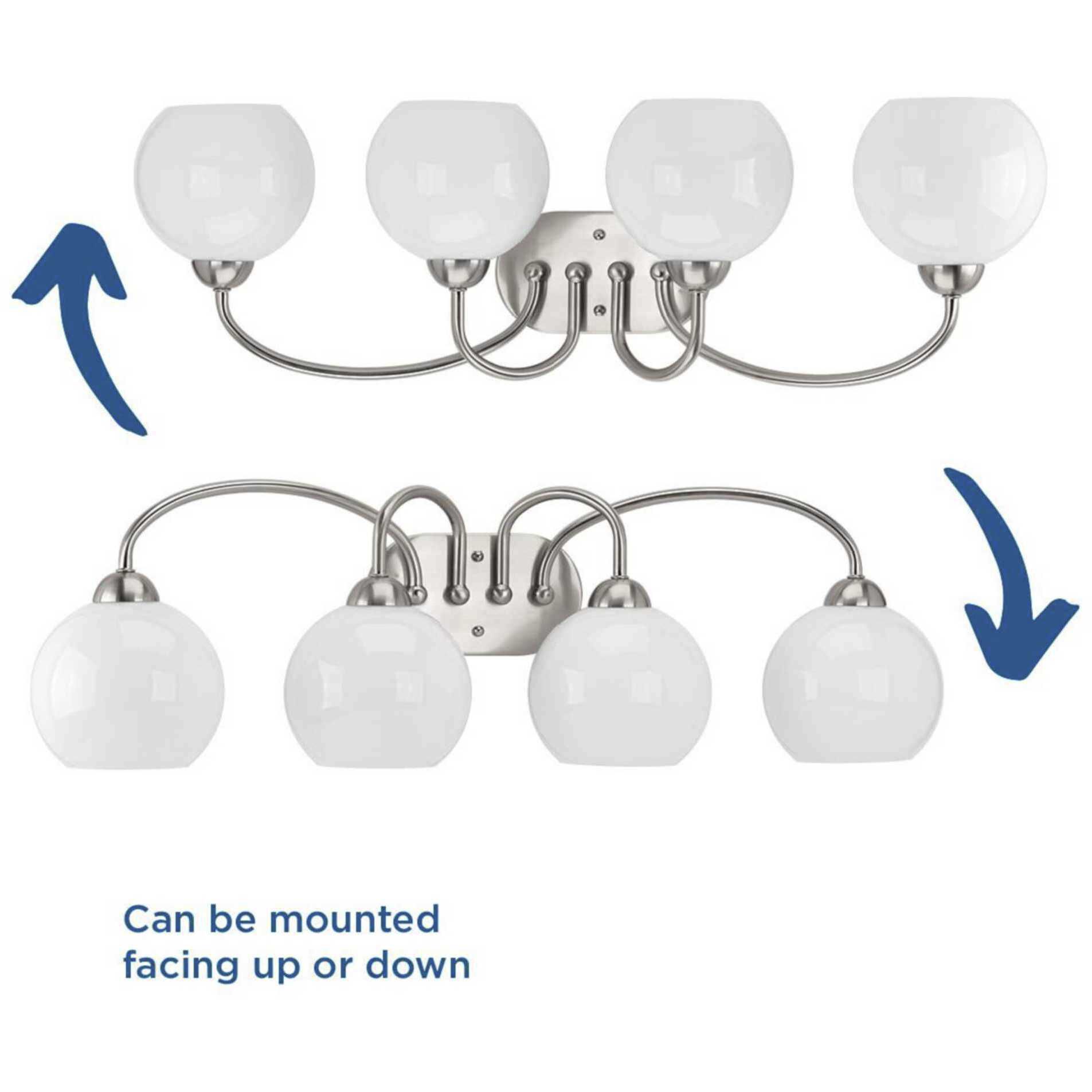 Carisa 4 Light 33 inch Brushed Nickel Bath Vanity Wall Light