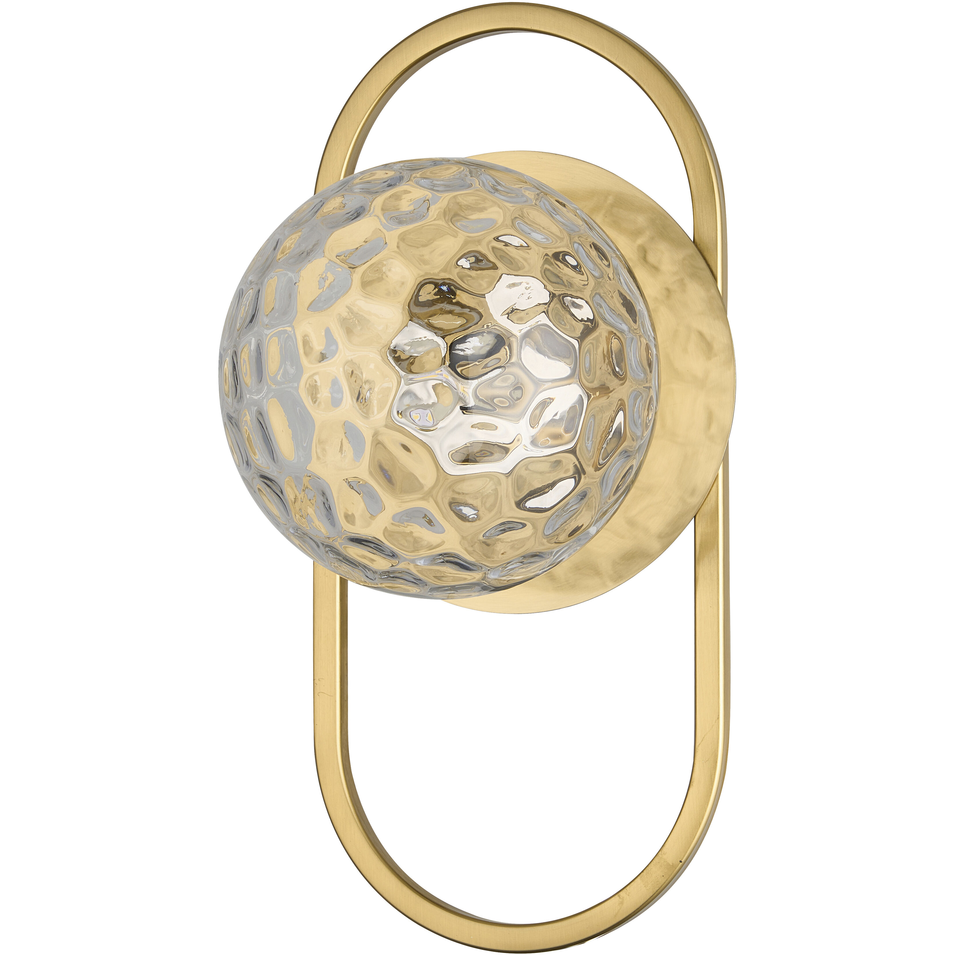 Burlat Decorative Wall Sconce Wall Light in Aged Brass, Clear