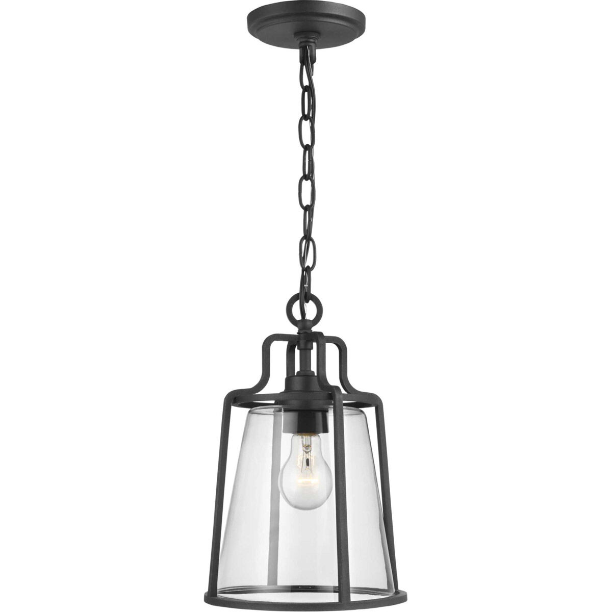 Benton Harbor 1 Light 9 inch Textured Black Outdoor Hanging Lantern, with DURASHIELD