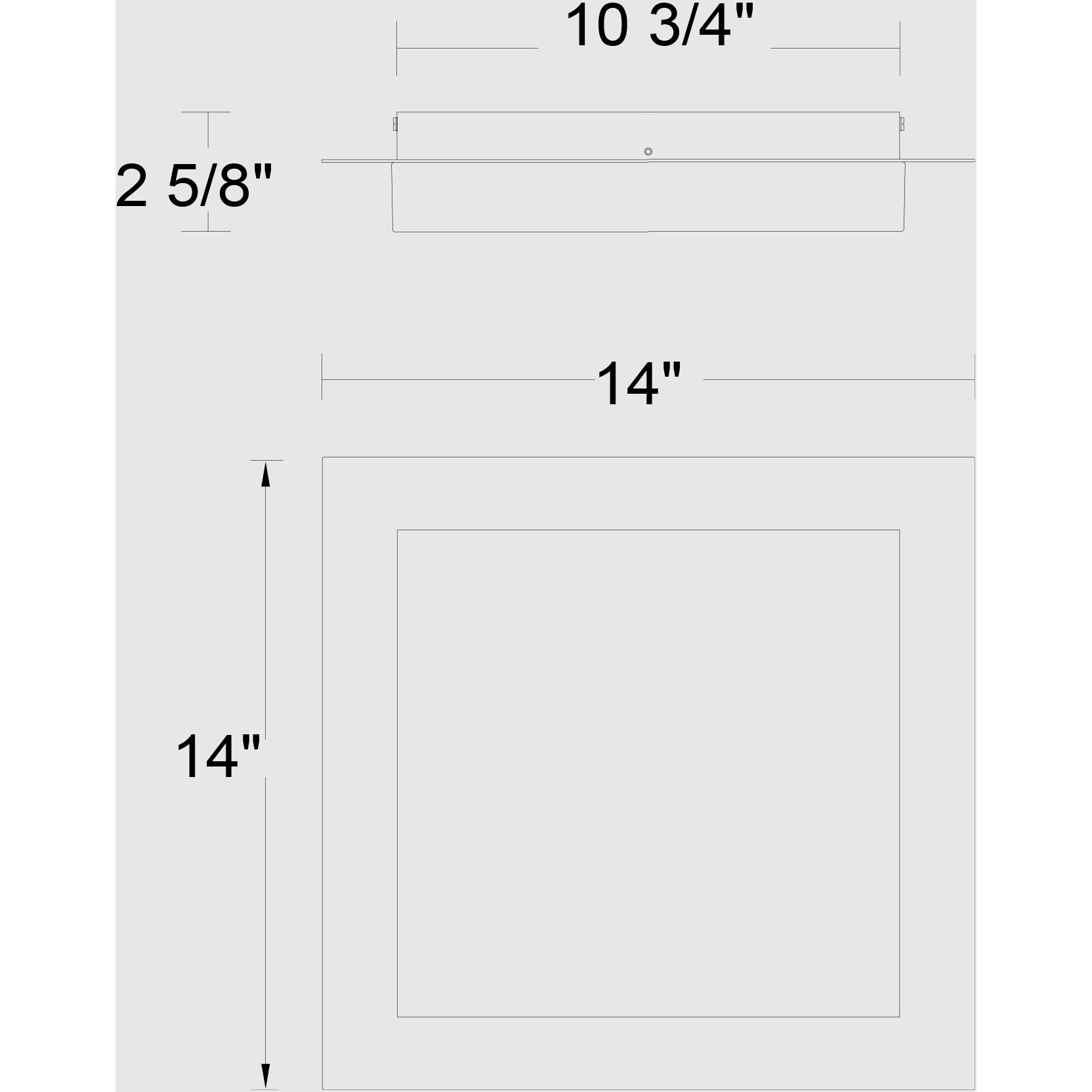Foursquare LED 14 inch Brushed Stainless Steel Outdoor Flush Mount