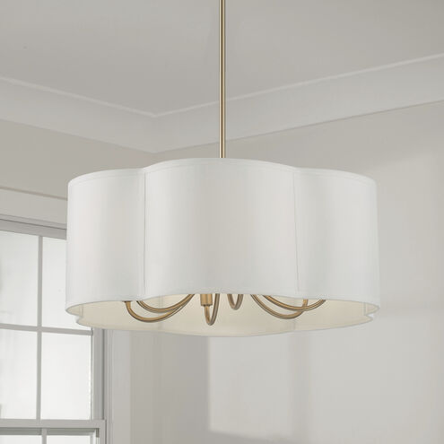 Sabine 6 Light 24 inch Matte Brass Pendant Ceiling Light