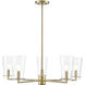 Maccan 5 Light 31 inch Vintage Brass Chandelier Ceiling Light
