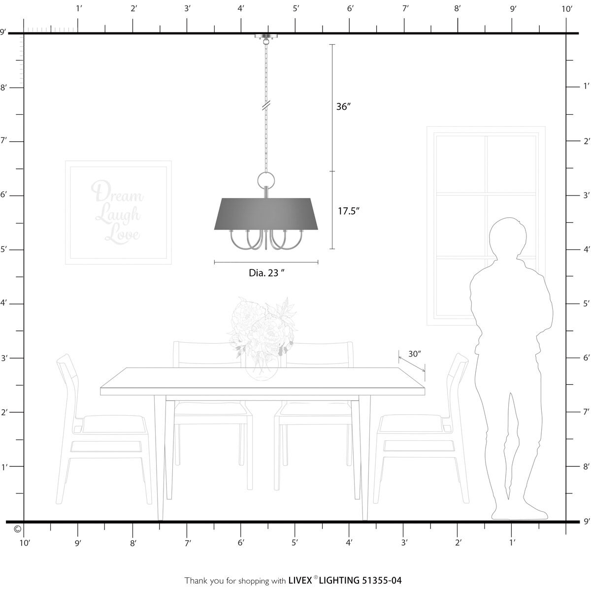 Palma 5 Light 23 inch Black Pendant Chandelier Ceiling Light