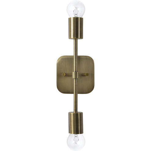 Anka 2 Light 4.5 inch Brass Wall Sconce Wall Light