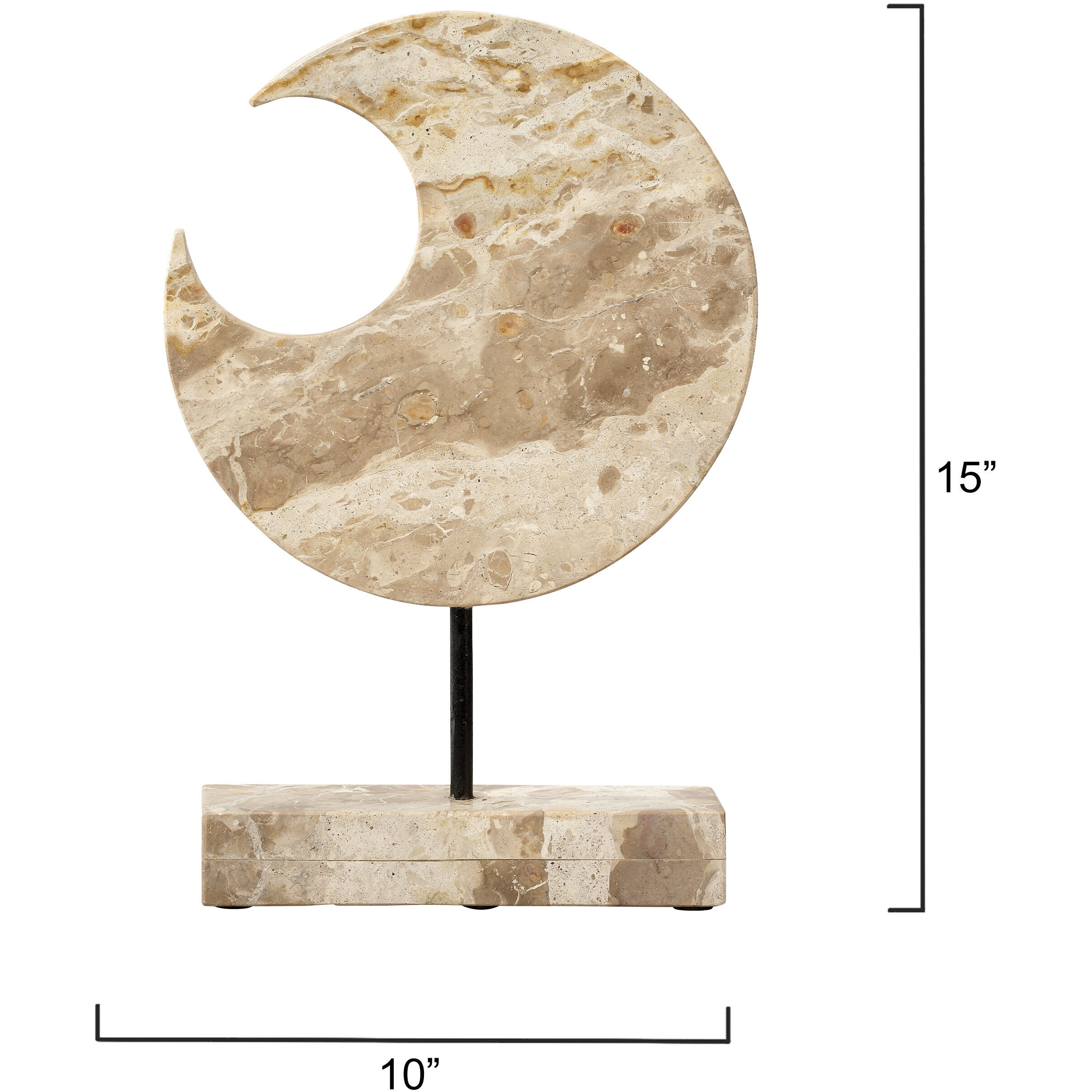 Crescent 15 X 10 inch Marble Stand Sculpture