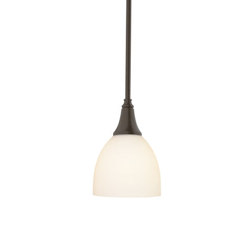Trumpet 1 Light 5.91 inch Ink Mini Pendant Ceiling Light in Opal