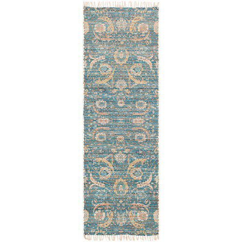 Coventry 96 X 30 inch Sky Blue/White/Coral/Aqua/Camel/Peach/Navy Rugs