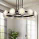 Alonso LED 50.5 inch Urban Bronze/Alabaster Chandelier Ceiling Light in Urban Bronze and Alabaster