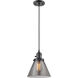 Franklin Restoration Cone 1 Light 8 inch Oil Rubbed Bronze Mini Pendant Ceiling Light in Incandescent, Plated Smoke