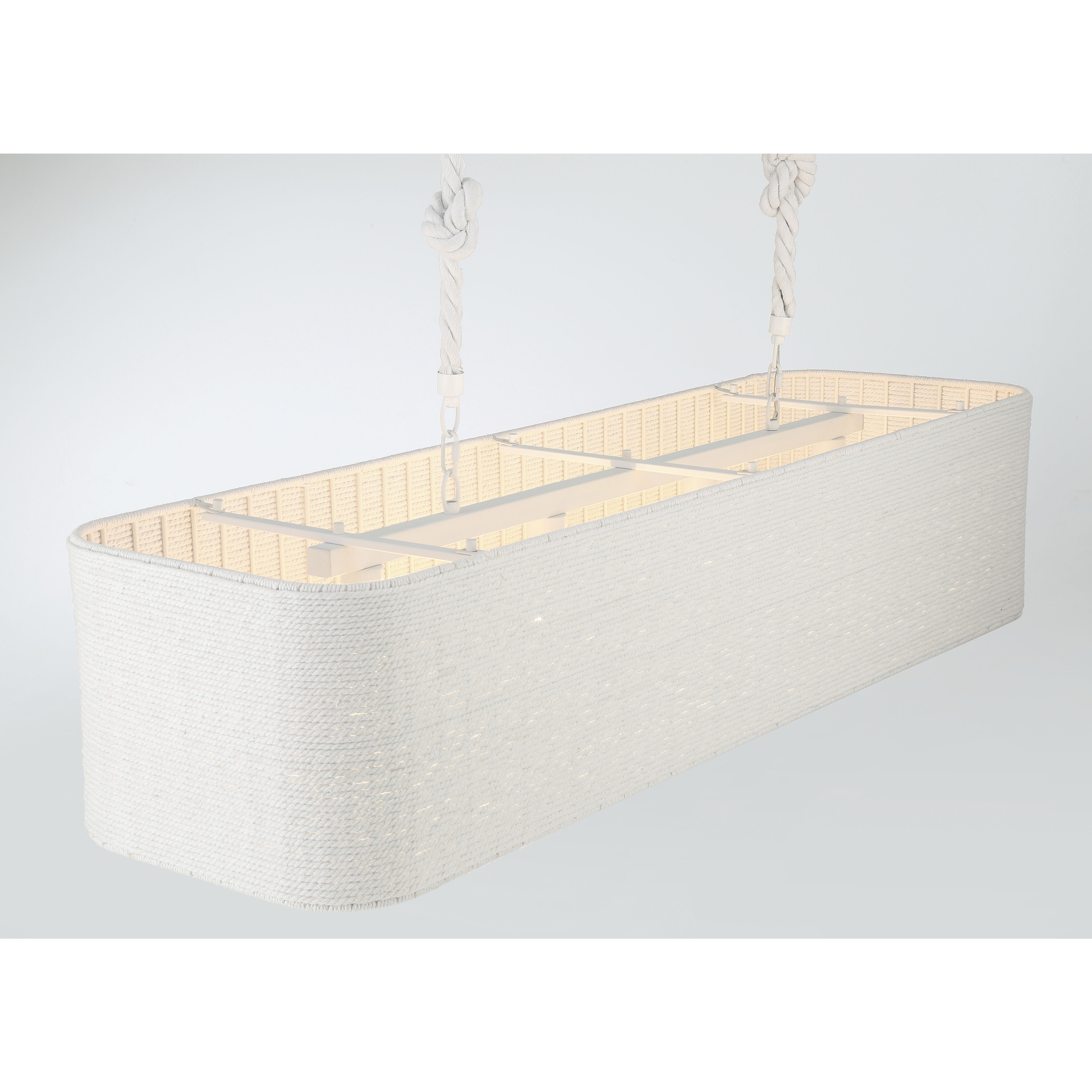 Lodelle 4 Light 48 inch Matte White Island Chandelier Ceiling Light