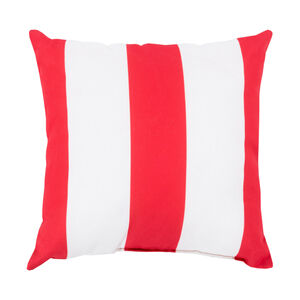 Binghamton 26 X 26 inch Bright Red and Ivory Outdoor Throw Pillow