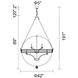 Arkansas 12 Light 42 inch Black Chandelier Ceiling Light