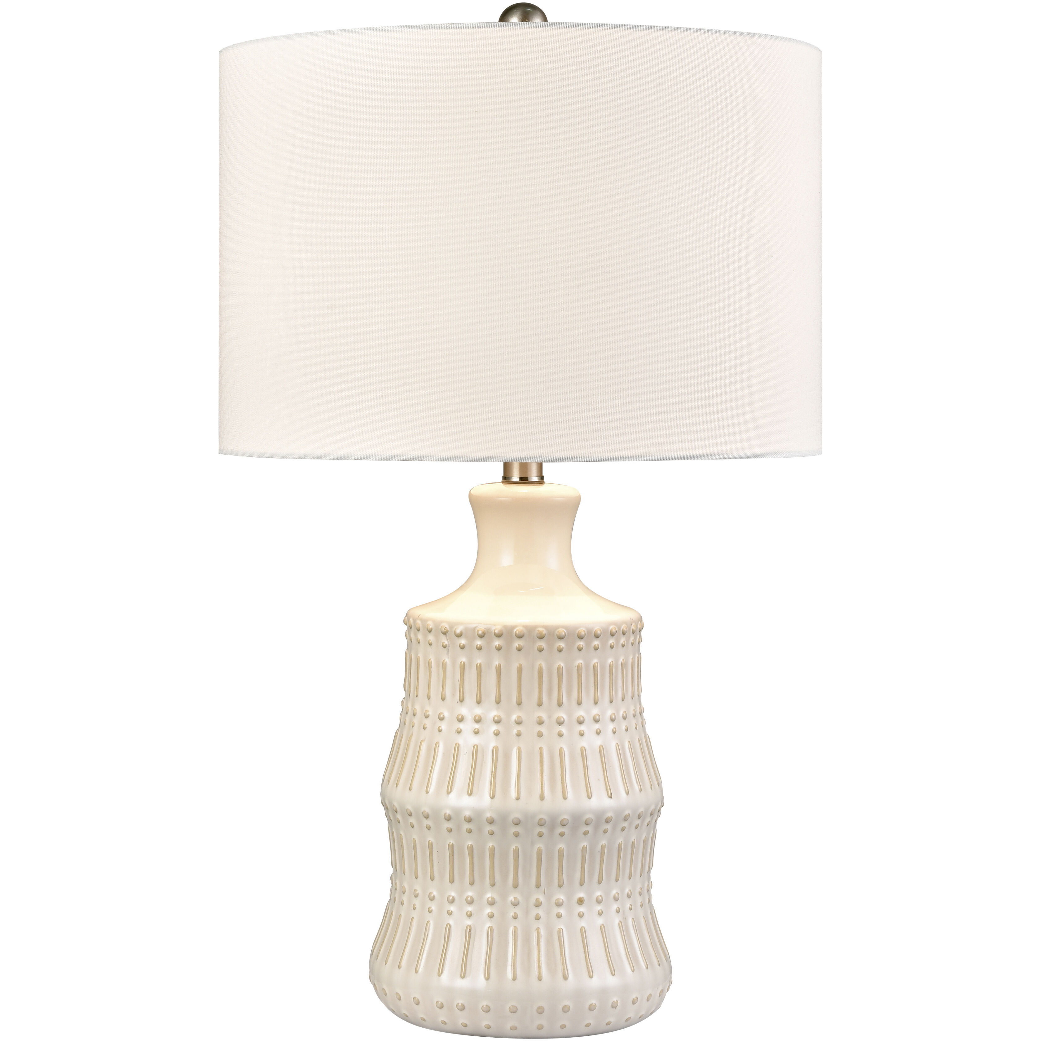 Dorin 25.5 inch 150 watt White Glazed Table Lamp Portable Light