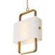 Melbourne 2 Light 5.91 inch Antique Brass and Alabaster Pendant Ceiling Light