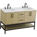Lennox 54 X 34 inch Honey Brown Bathroom Vanity Cabinet