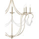 Crystal Lights 8 Light 31 inch Silver Leaf Chandelier Ceiling Light, Large