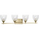 Drew & Jonathan Toffino 4 Light 36 inch Satin Brass Vanity Light Wall Light