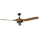 Hammerlin 60 inch Matte Black with Walnut Blades Indoor Ceiling Fan