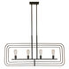 Signature 4 Light 3 inch Black and Gold Chandelier Ceiling Light