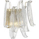 Regent Wall Sconce Wall Light in Clear Crackled Glass