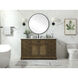 Americana 60 X 21.5 X 35 inch Driftwood Vanity Sink Set in Dark Walnut
