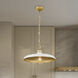 Crowne 1 Light 16 inch Legacy Brass and Off White Cream Pendant Ceiling Light