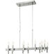 Collette 12 Light 32 inch Satin Nickel Linear Pendant Ceiling Light