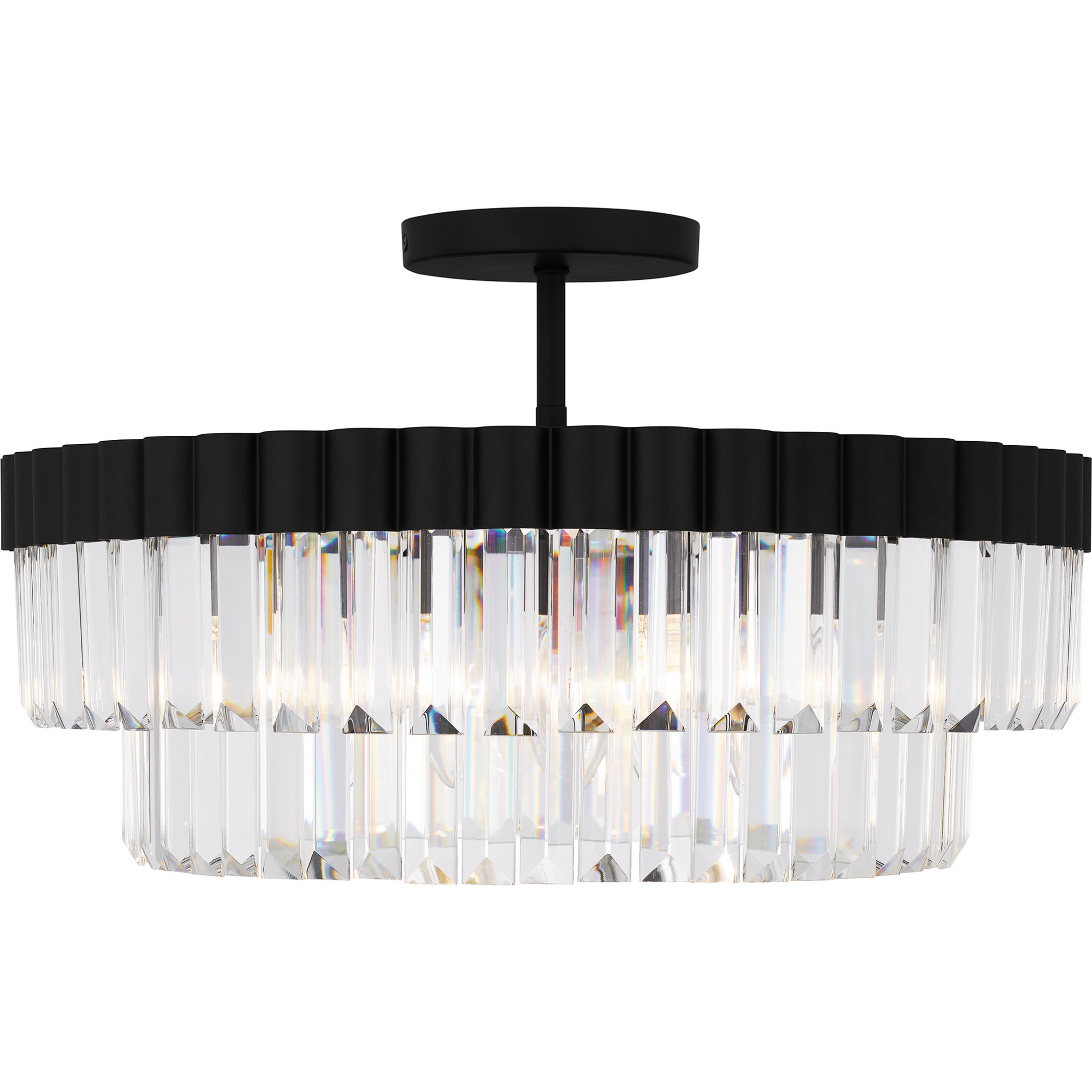 Starlight 4 Light 18.5 inch Matte Black Semi-Flush Mount Ceiling Light, Large